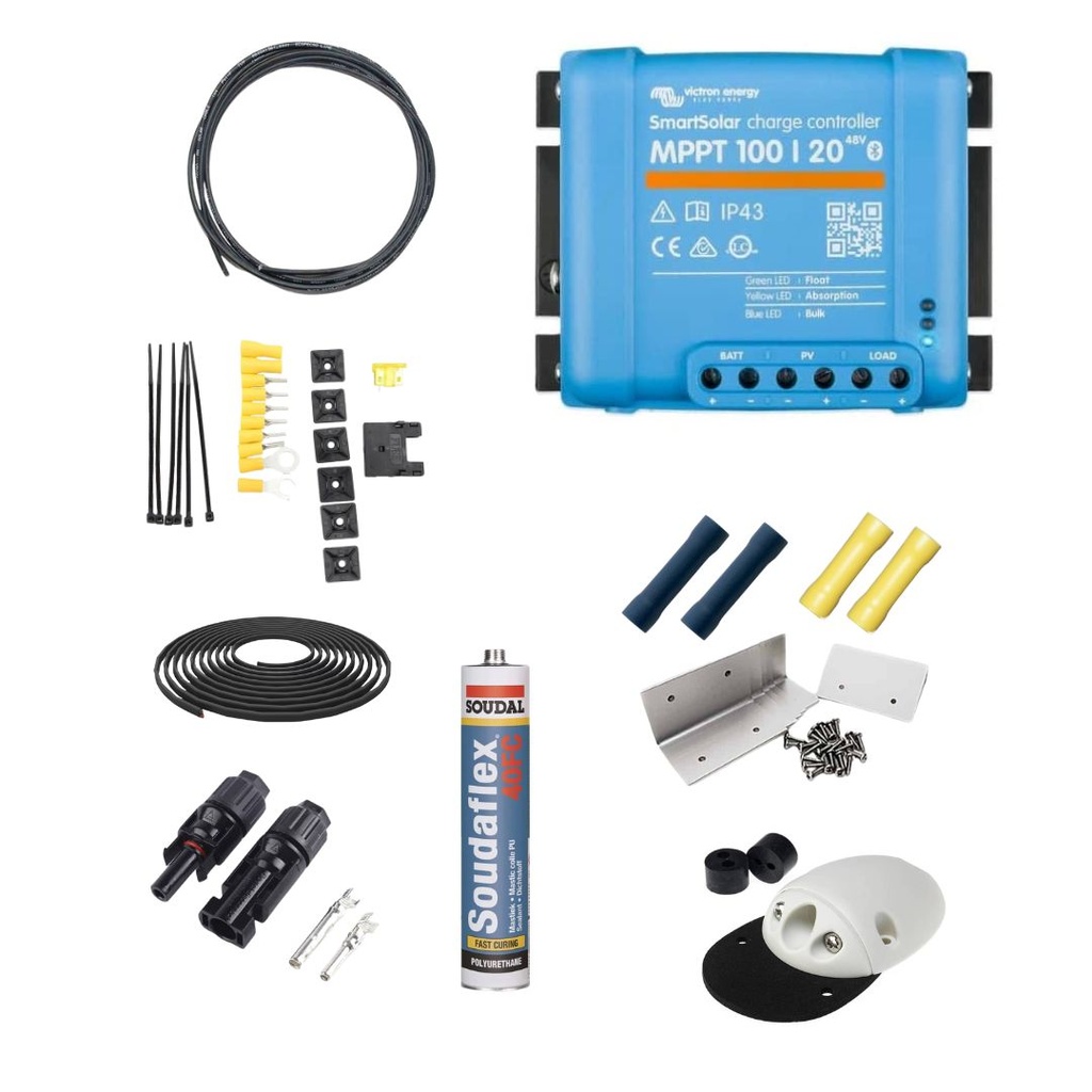 Complete Solar Wiring Kit White - 205W - 270W SMART MPPT