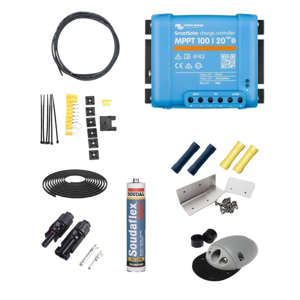 Complete Solar Wiring Kit Grey - 205W - 270W SMART MPPT