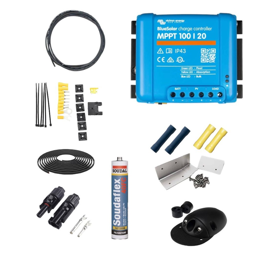 Complete Solar Wiring Kit Black - 205W - 270W BLUE MPPT