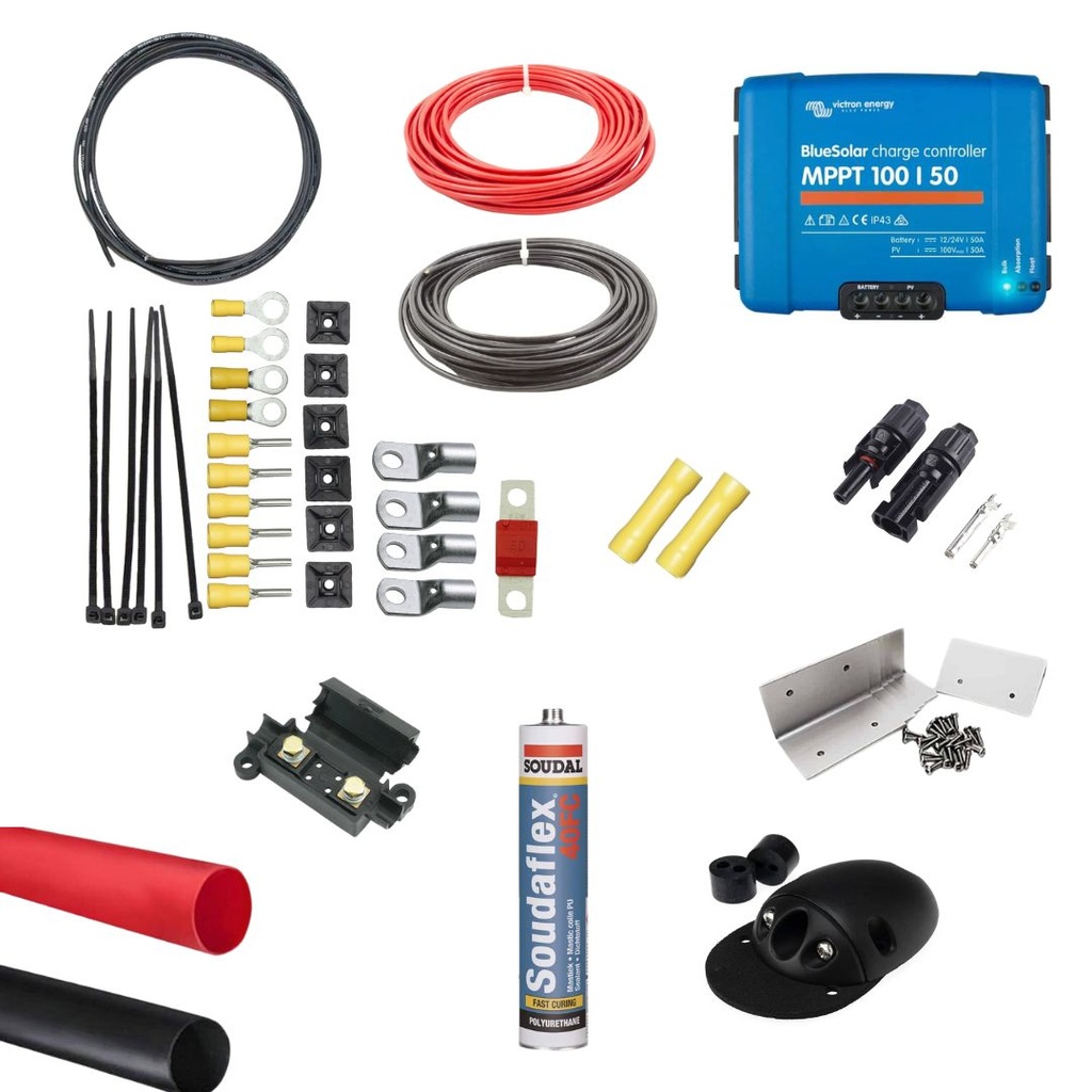 Complete Solar Wiring Kit Black - 425W - 680W BLUE MPPT