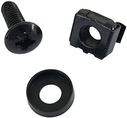 Black M6 Cage Nut, Screw & Washer