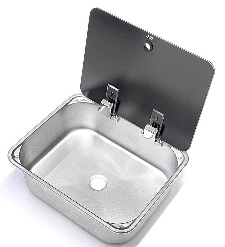 CAN LR1375 Sink with Glass Lid with Tap Hole