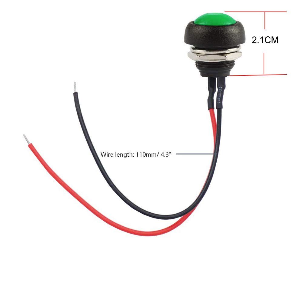 Mini Waterproof Momentary Switch ( pre-wired )