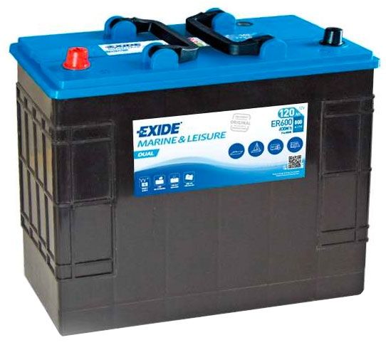 Exide ER600 Dual Marine & Leisure Battery 120Ah