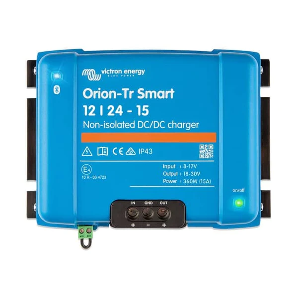 Victron Orion-Tr Smart DC-DC charger 12/24-15A ( 360W ) Non-isolated Wiring Kit 5M