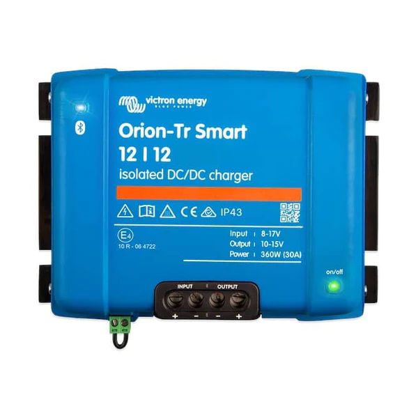 Victron Orion-Tr Smart DC-DC charger 12/12-30A ( 360W ) Isolated + Complete Wiring Kit 8m