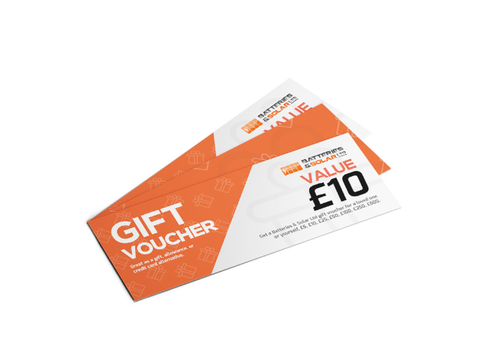 Batteries & Solar Gift Card - £10.00