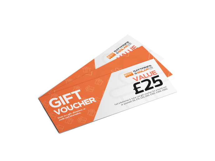 Batteries & Solar Gift Card - £25.00