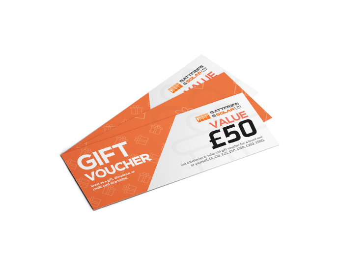 Batteries & Solar Gift Card - £50.00