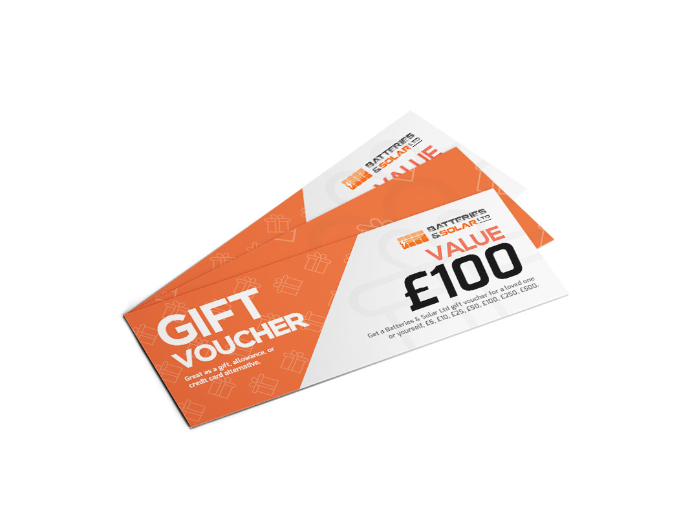 Batteries & Solar Gift Card - £100.00