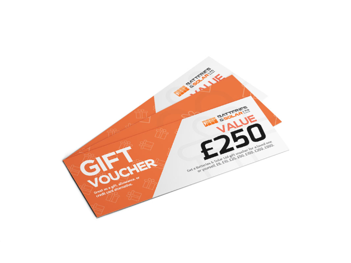 Batteries & Solar Gift Card - £250.00