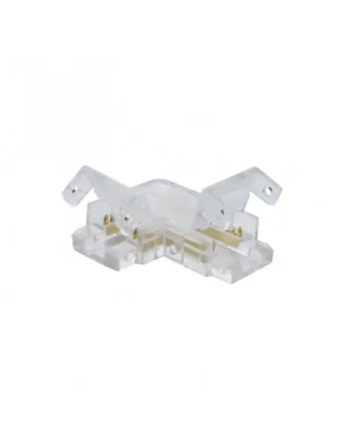 Angled transparent connector for COB LED strip 8mm, 12-14V 3A MO-LF08-BP-COB-K-01