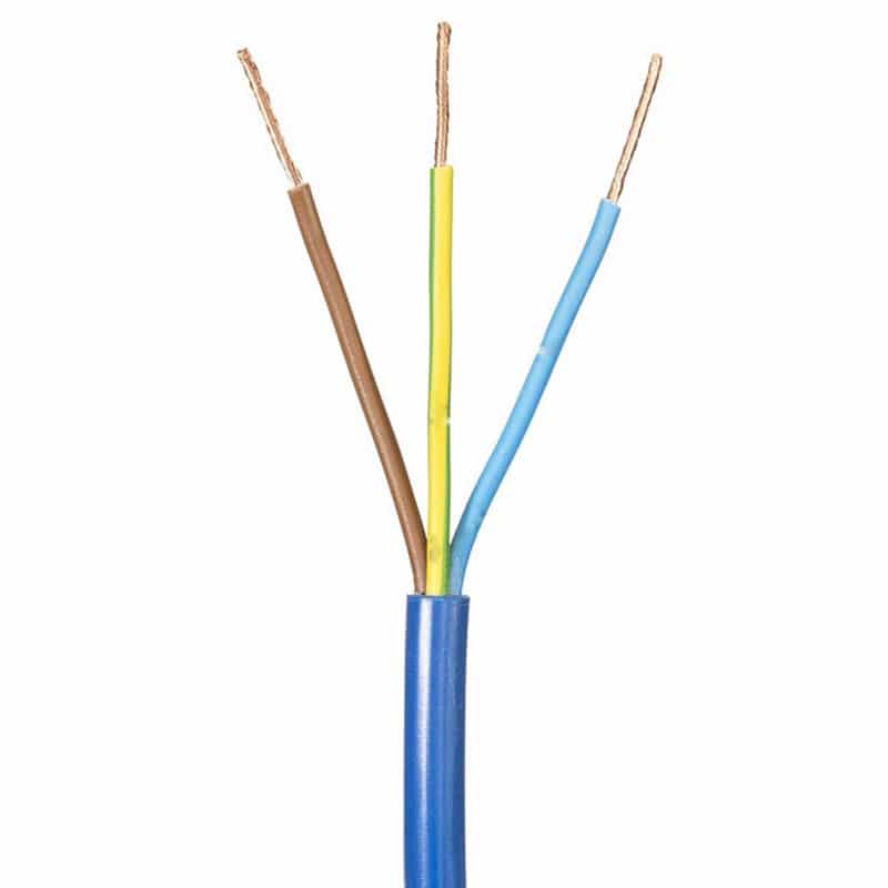 3 Core Arctic Blue Mains Cable