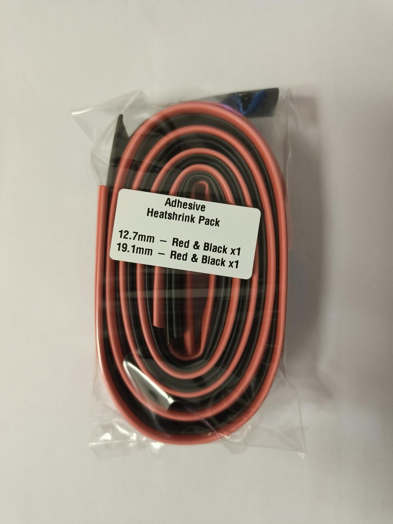 Non Adhesive Heatshrink Pack - 2 Sizes Red & Black (9.5mm/12.7mm)