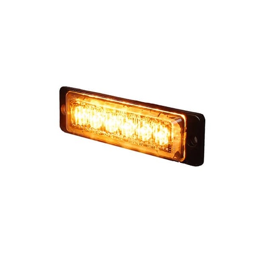 [101913] 6 LED Warning Light Amber Super Slimline    LED9A