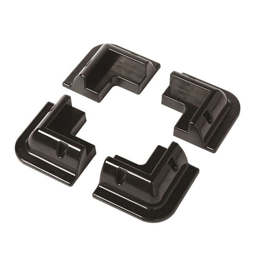 [102043] Black ABS Panel Mount Corner Moulds ( 4-pack ) STMP001