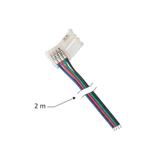 [102067] Connector for 10 mm RGB LED strips    MO-LF10-2M-RGB-D1