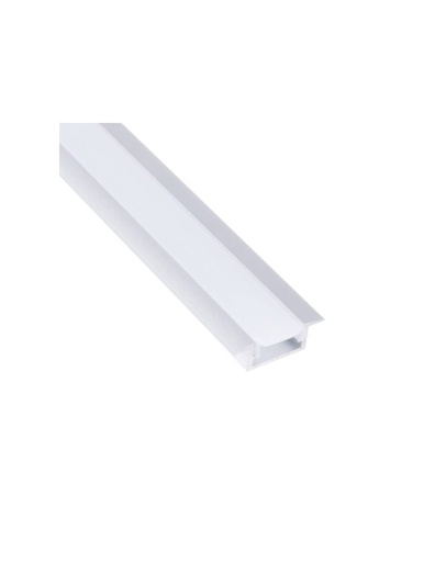 [102107] LED Profile INLINE 2m Aluminium/Opal   PROF-INLINE-OP-2M-W