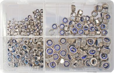 [102120] Assorted Stainless Steel Metric Nylocs (250) - AT35