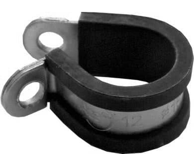 [103385] Stainless Steel Rubber Lined P-Clip 25mm    SSPC25