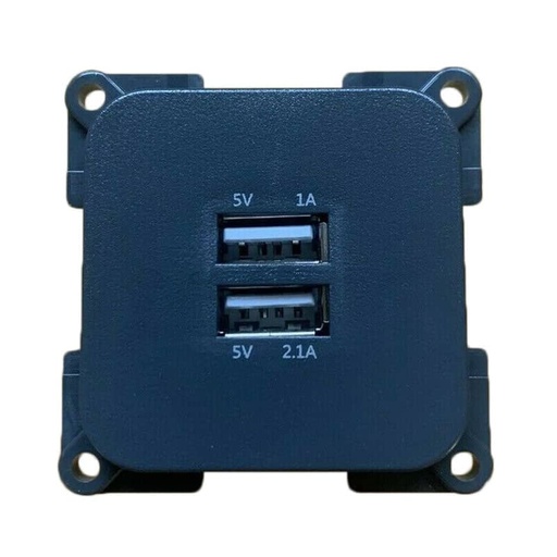 [103432] C-Line Twin USB Socket - 1 x 5V 1.0A  1 x 5V - ( 20 )   PO268