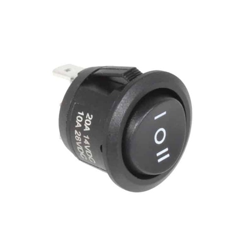 [103504] Black Circular Centre Off Rocker Switch    320016