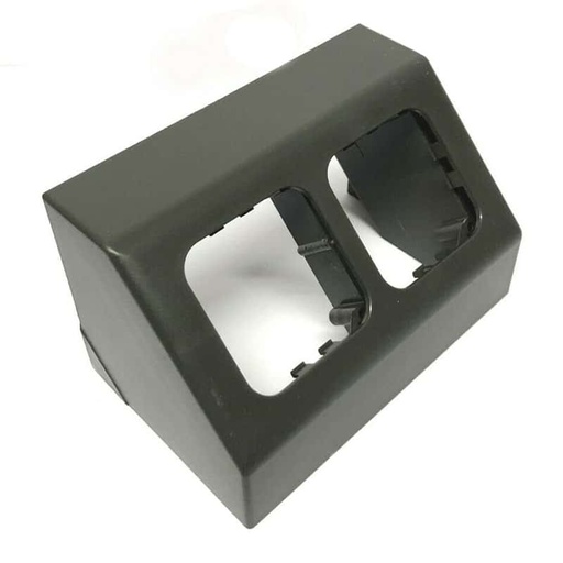 [104172] C-Line 2 Way Angled Socket - Dark Grey    PO284