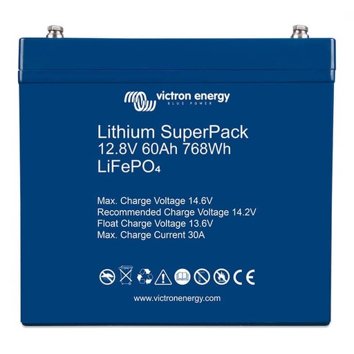 [104683] Victron Lithium SuperPack 12.8V/60Ah (M6)   BAT512060705