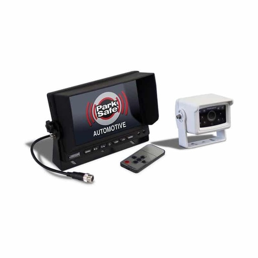 [104704] Heavy Duty White IR Camera with 7" LCD Monitor and Stainless Steel Fixings   PS027K11W