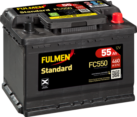 [104851] Fulmen Standard 3DX FC550 - 027RE ( 027 ) 55ah 460cca   FC550