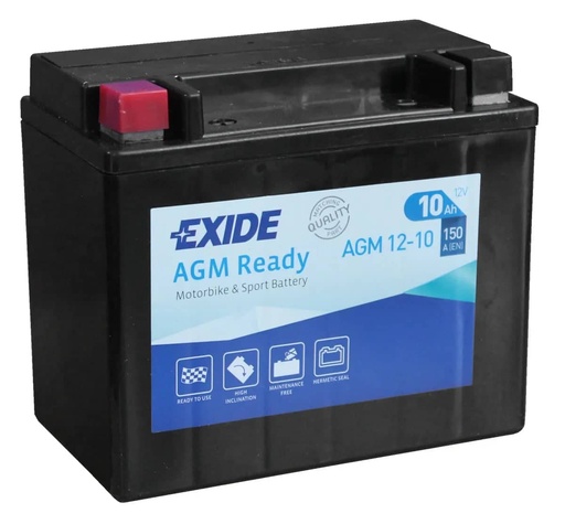 [105209] Exide AGM12-10 12V Motorcycle Battery ( 4916 )    AGM12-10