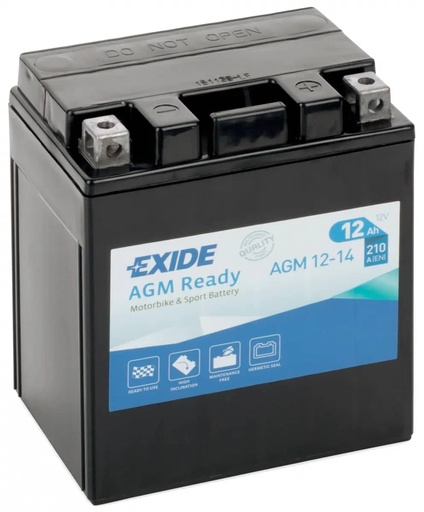 [105215] Exide AGM12-14 12V Motorcycle Battery ( 4919 )    AGM12-14