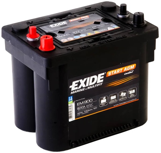 [105256] Exide EM900 Start AGM Battery ( Orbital ) 42Ah 700cca   EM900