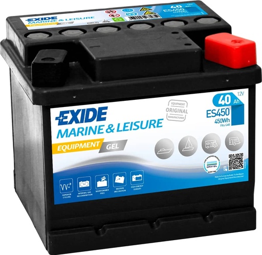 [105259] Exide ES450 ( 085 ) Equipment GEL Marine and Leisure Battery 40Ah   ES450