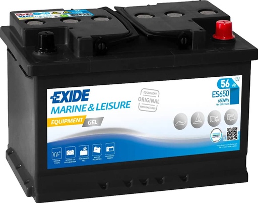 [105260] Exide ES650 ( 067 ) Equipment GEL Marine and Leisure Battery 56Ah   ES650