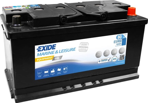 [105261] Exide ES900 ( 017 ) Equipment GEL Marine and Leisure Battery 80Ah   ES900