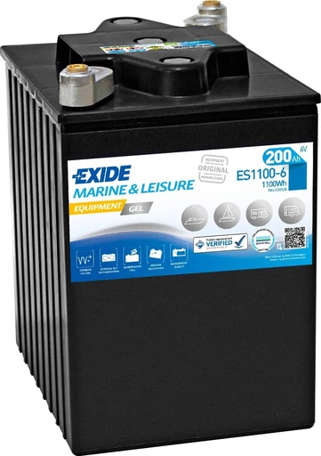 [105264] Exide ES1100-6 ( G180-6 ) Equipment GEL Marine and Leisure Battery 200Ah   ES1100-6