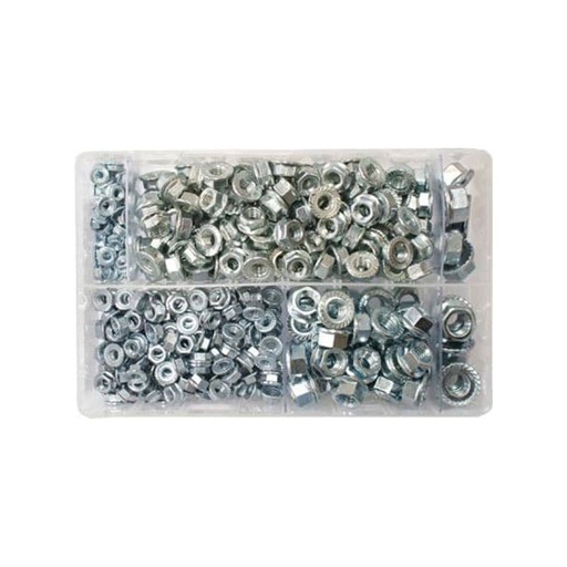 [105503] Assorted Flange Nuts  Metric 5-12mm ( Case of 370 )   AT77