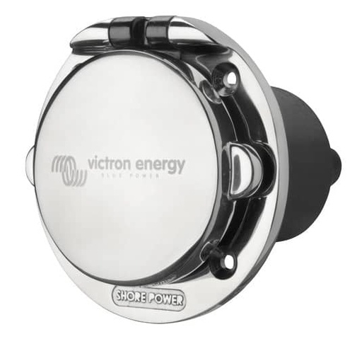 [105541] Victron Power Inlet Stainless Steel with cover 16A/250Vac (2p/3w)  SHP301602000