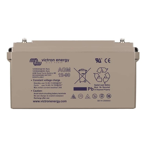 [105959] Victron AGM Deep Cycle Battery 12V/90Ah (M6)   BAT412800085