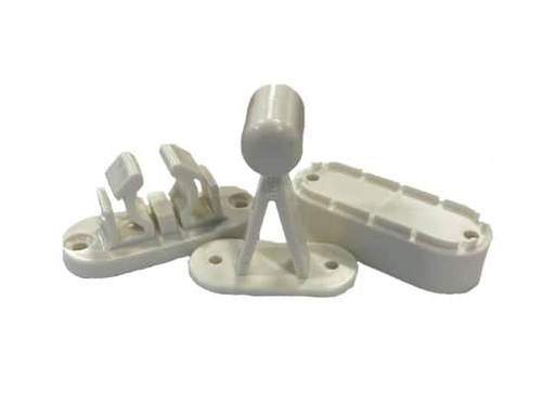 [107673] Plastic Door Retainer (White) - 86003