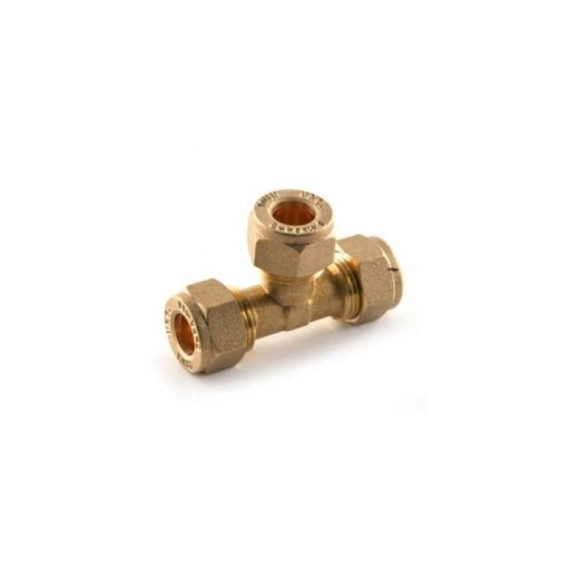 [108790] 8mm Compression Equal Tee Brass    17657