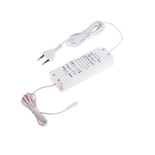 [109233] LED Driver Standard Plus 12v 12w with euro plug 2m cable mini socket White   U12-012-SP-2B0-201B