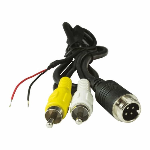 [109763] Adaptor Cable for Camera 4 Pin to 2 RCA Male + Power   TOT-CAM-1