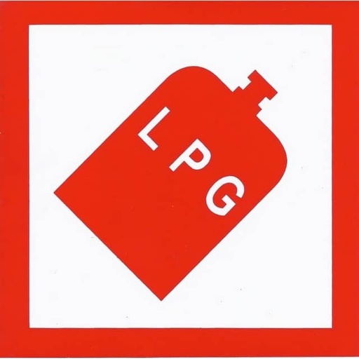 [110425] LPG Adhesive Sign ( Single )    71002