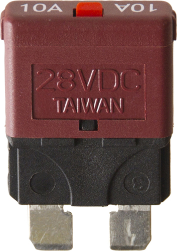 [110775] Circuit Breaker STD Blade Fuses ( manual reset ) 10A Red ( Single )   FU42-10