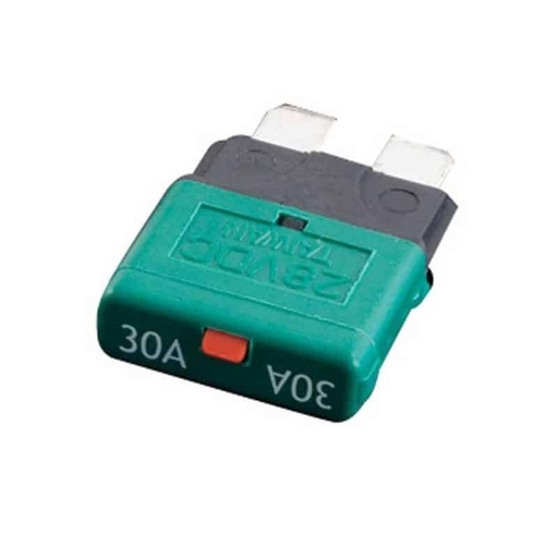 [110779] Circuit Breaker STD Blade Fuses ( manual reset ) 30A Green ( Single )   FU42-30