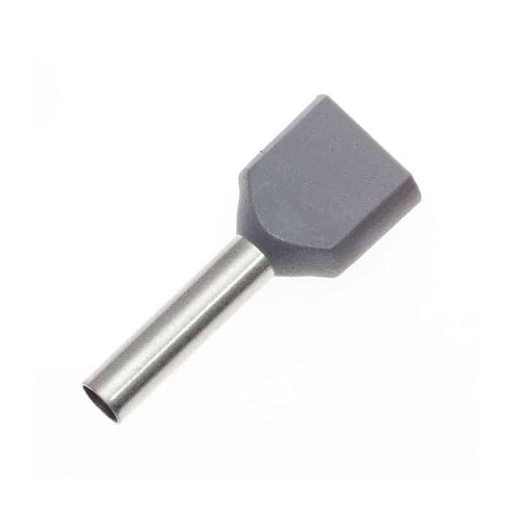 [111255] Twin Cord End 0.75mm Grey Single Unit   TCE0.75