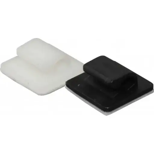 [111775] Self Adhesive Cable Clip 10mm Black ( Single )    CCP2-B