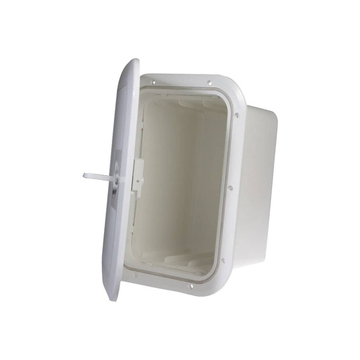 [112025] Lockable Hatch with Box 380mm x 280mm WHITE &    BOX1-L1